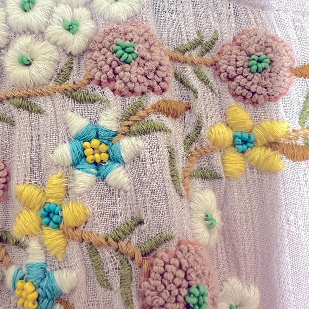 Free people up and away embroidered floral blouse size small - Picture 10 of 14